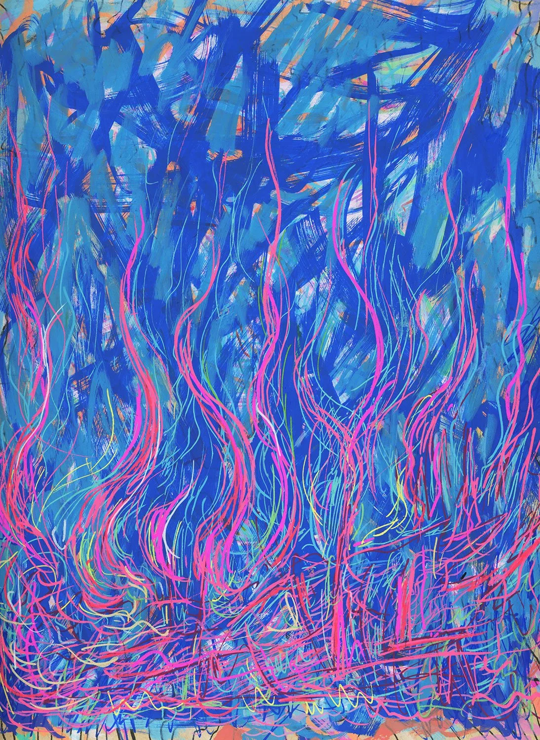 Perfection Ritual, Pen & Ink, Acrylic Marker on Paper, 9x12 in.