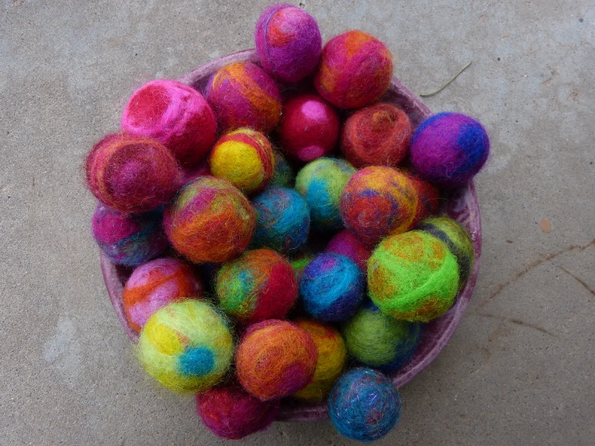 Felted Wool Balls, $4/each