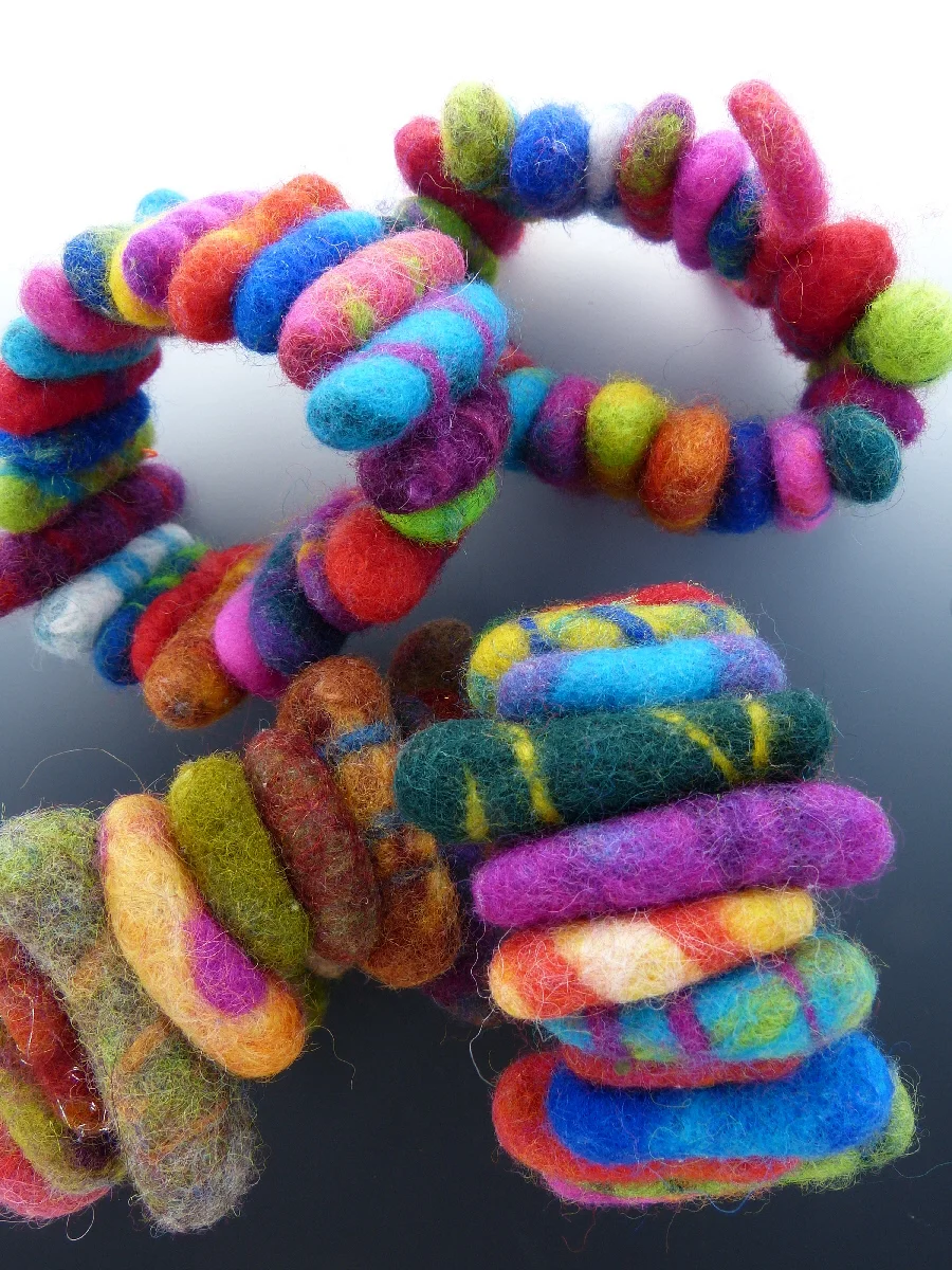 Felted Wool Cuff Bracelets