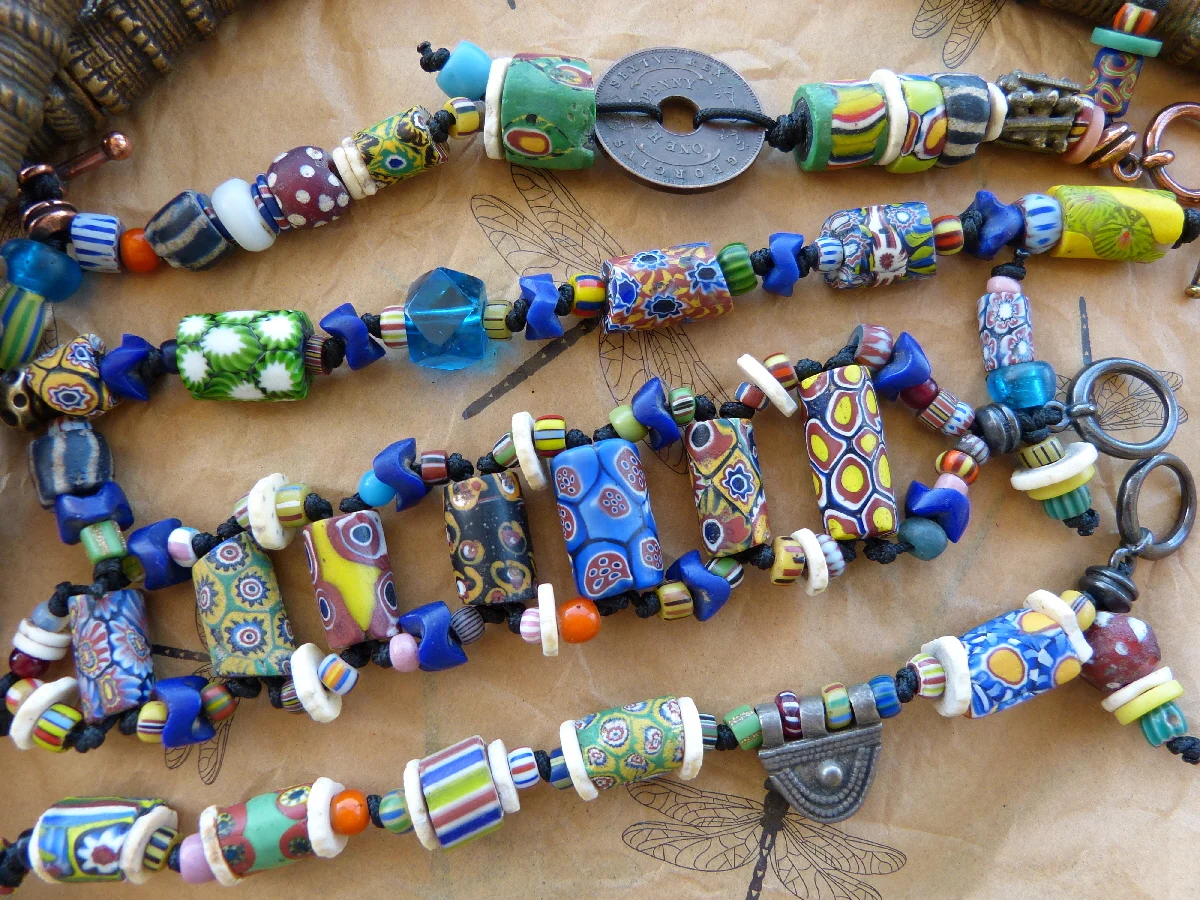 Assorted Vintage African Trade Bead Bracelets