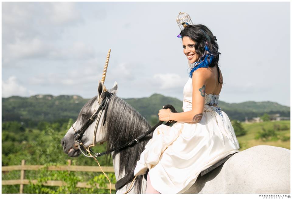 Ocean Inspired Silk Wedding Gown and Underskirt