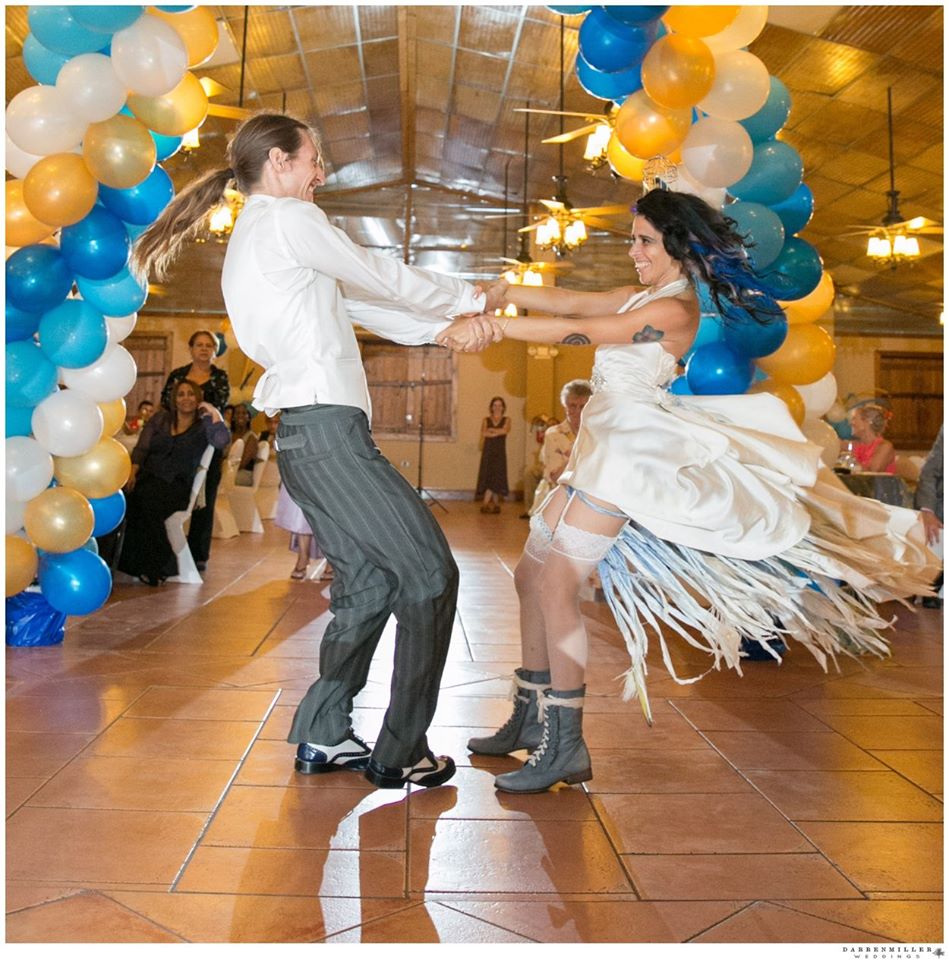Ocean Inspired Silk Wedding Gown and Underskirt