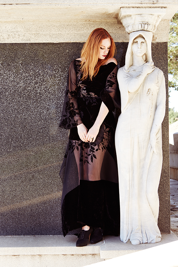 "Velvetier's Ink" Maxi Wrap Dress