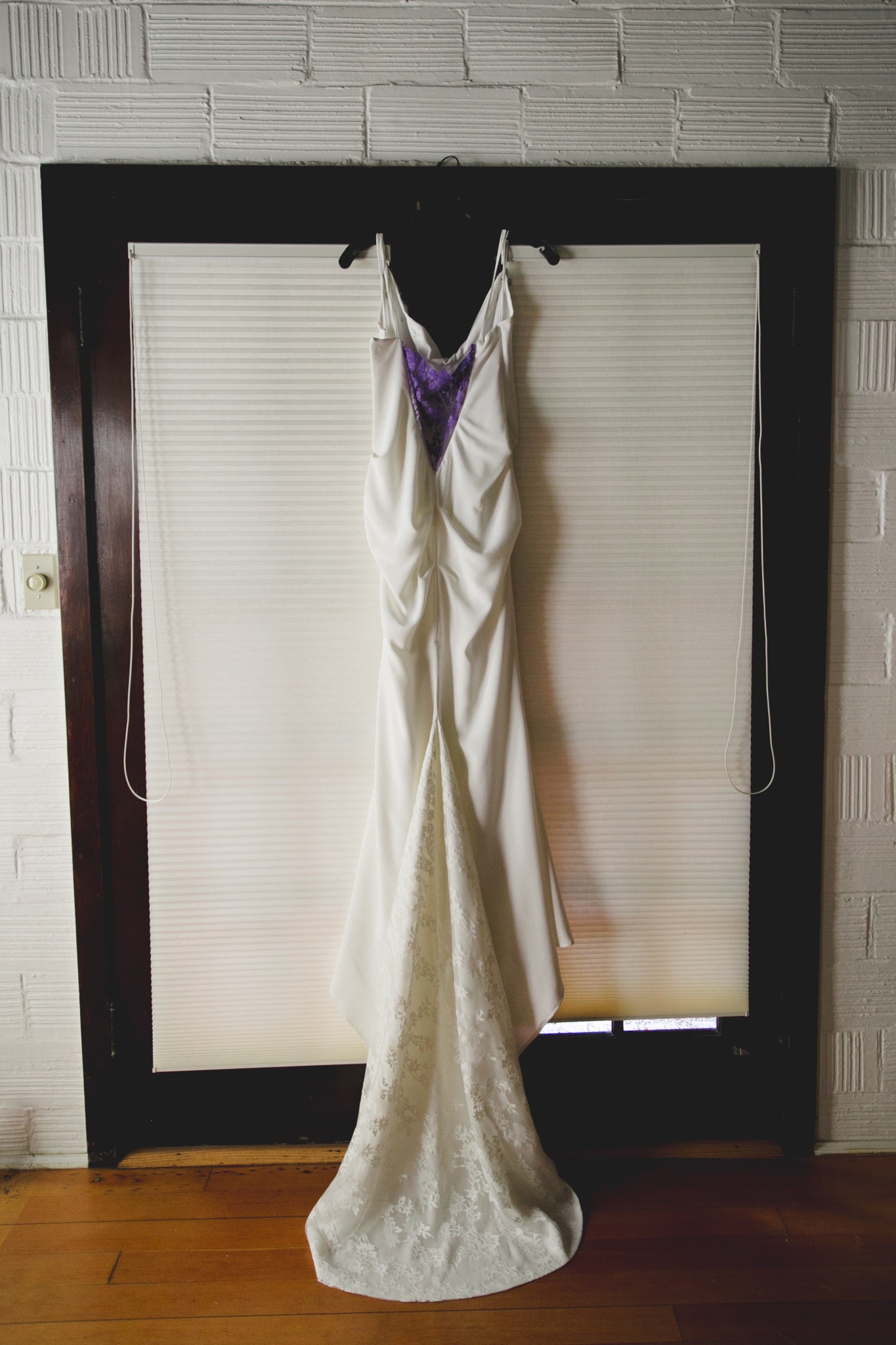 Nicole Miller 'Hampton' dress that client had me custom dye lace on and embellish with silk flowers. 