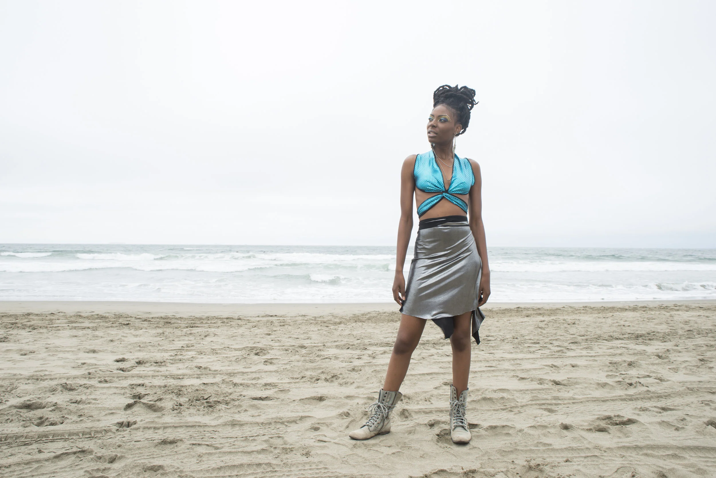 "Mermaid Mini" and Wrap Halter Top