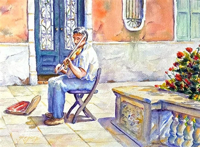Busker in Venice