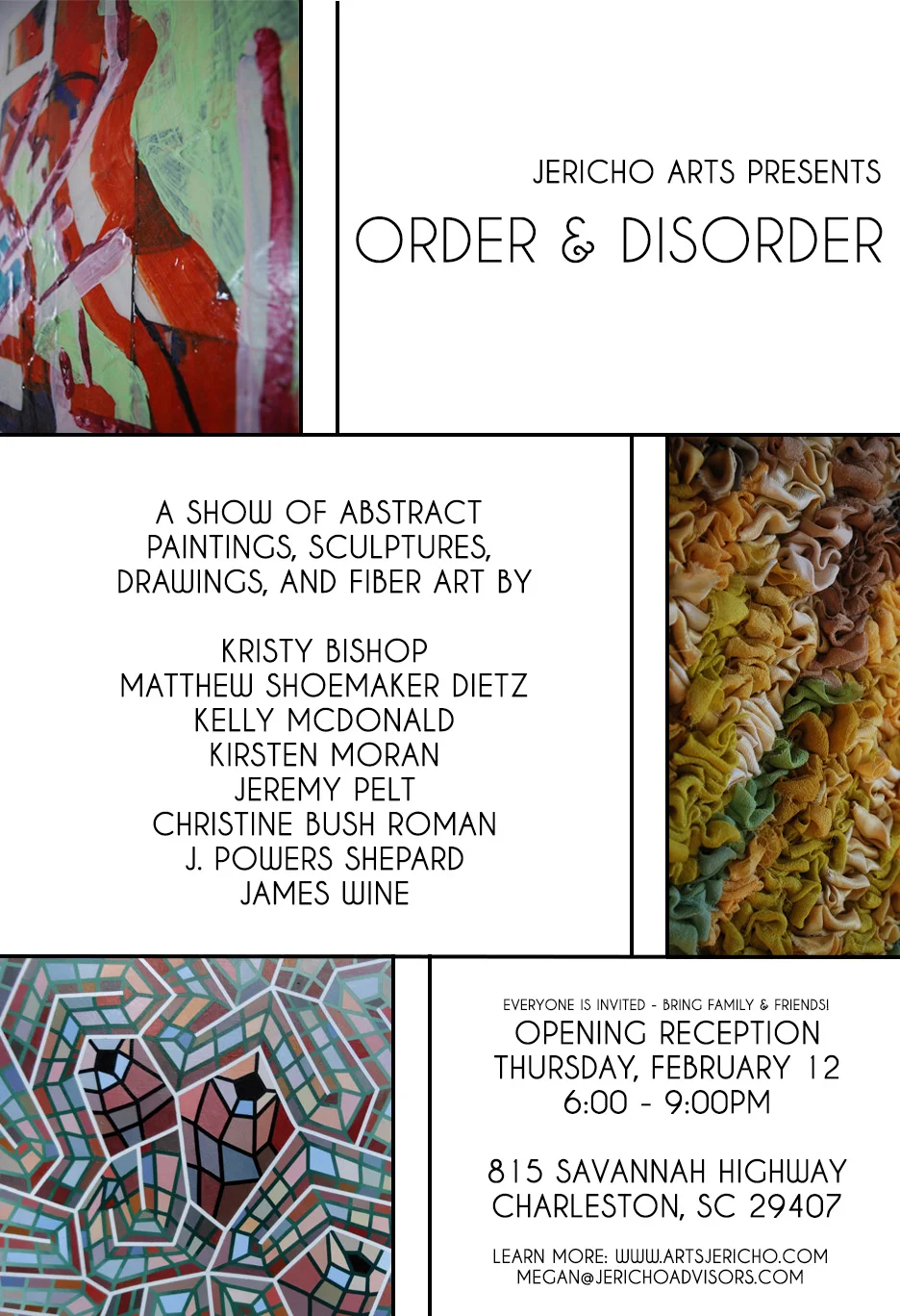 NEW WORKS AT JERICHO ARTS: ORDER & DISORDER