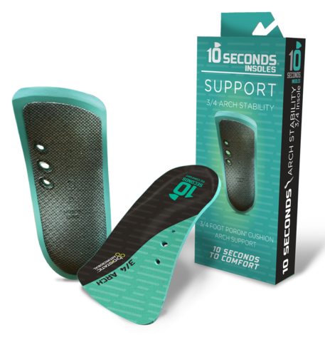 10-Seconds Arch 1000 Performance Insoles for Superior Arch Support 