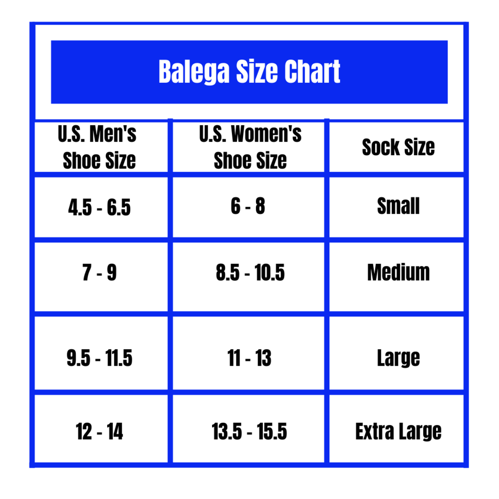 Balega Size Chart