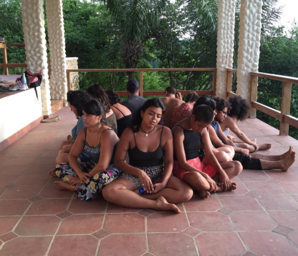 facilitating the voice workshop Cantos Primitivos/Primal Songs, TrueQué Artist Residency 2017