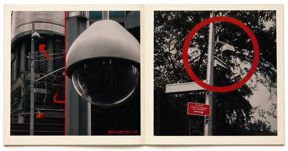 New York Civil Liberties Union Surveillance Camera Project, 1998. Reproduced in CTRL [SPACE].