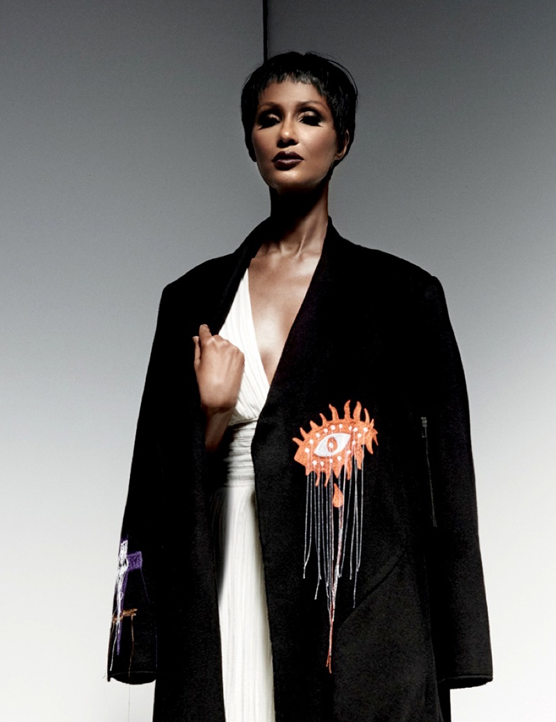 Iman, photo by Tiziano Magni, styled by Jenke Ahmed Tailly - Schon - September 2015
