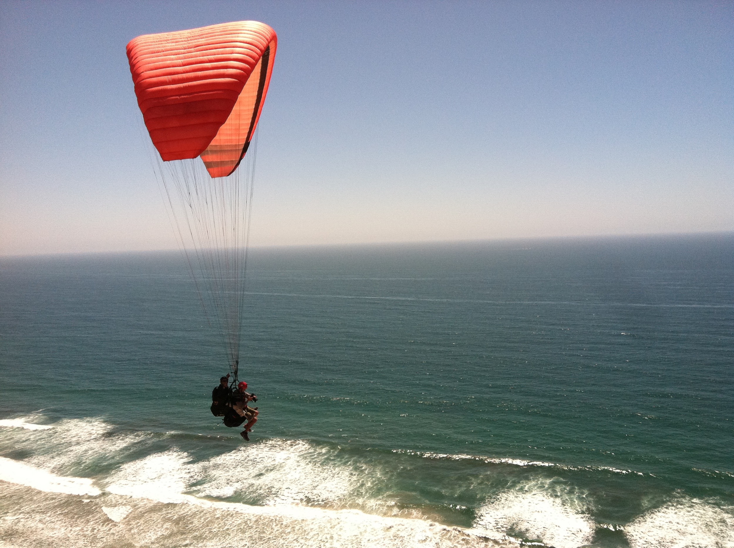 Paragliding off the Southern California coast
