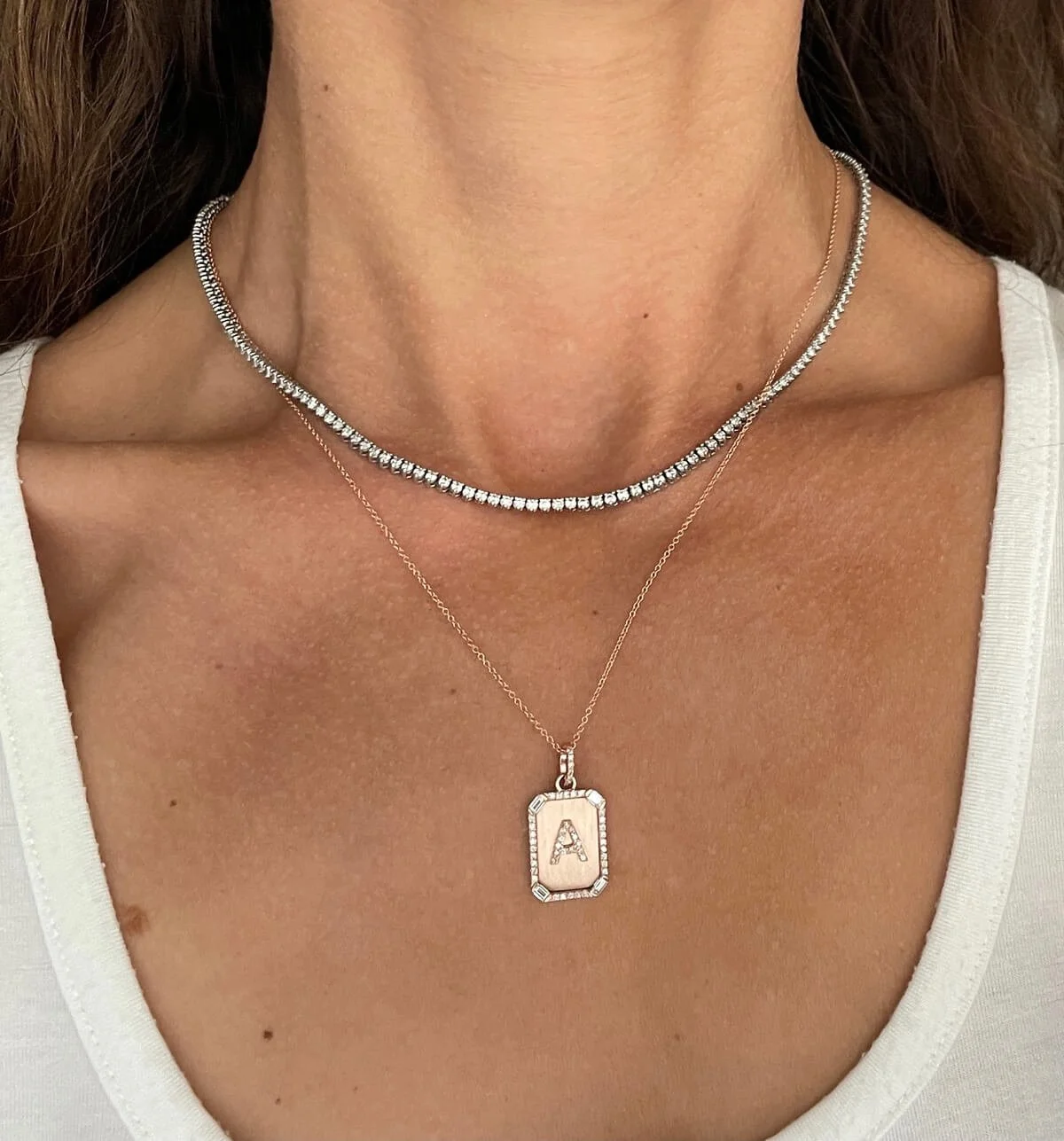Initial Plate Necklace — JNAMDAR