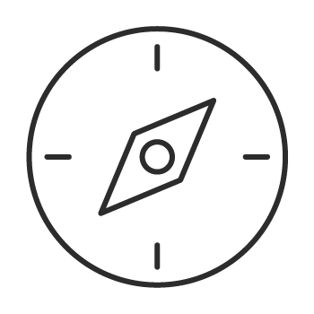 drawing of a compass