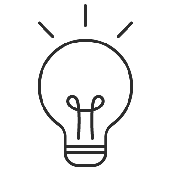 drawing of a light bulb