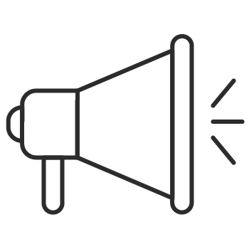 drawing of a megaphone