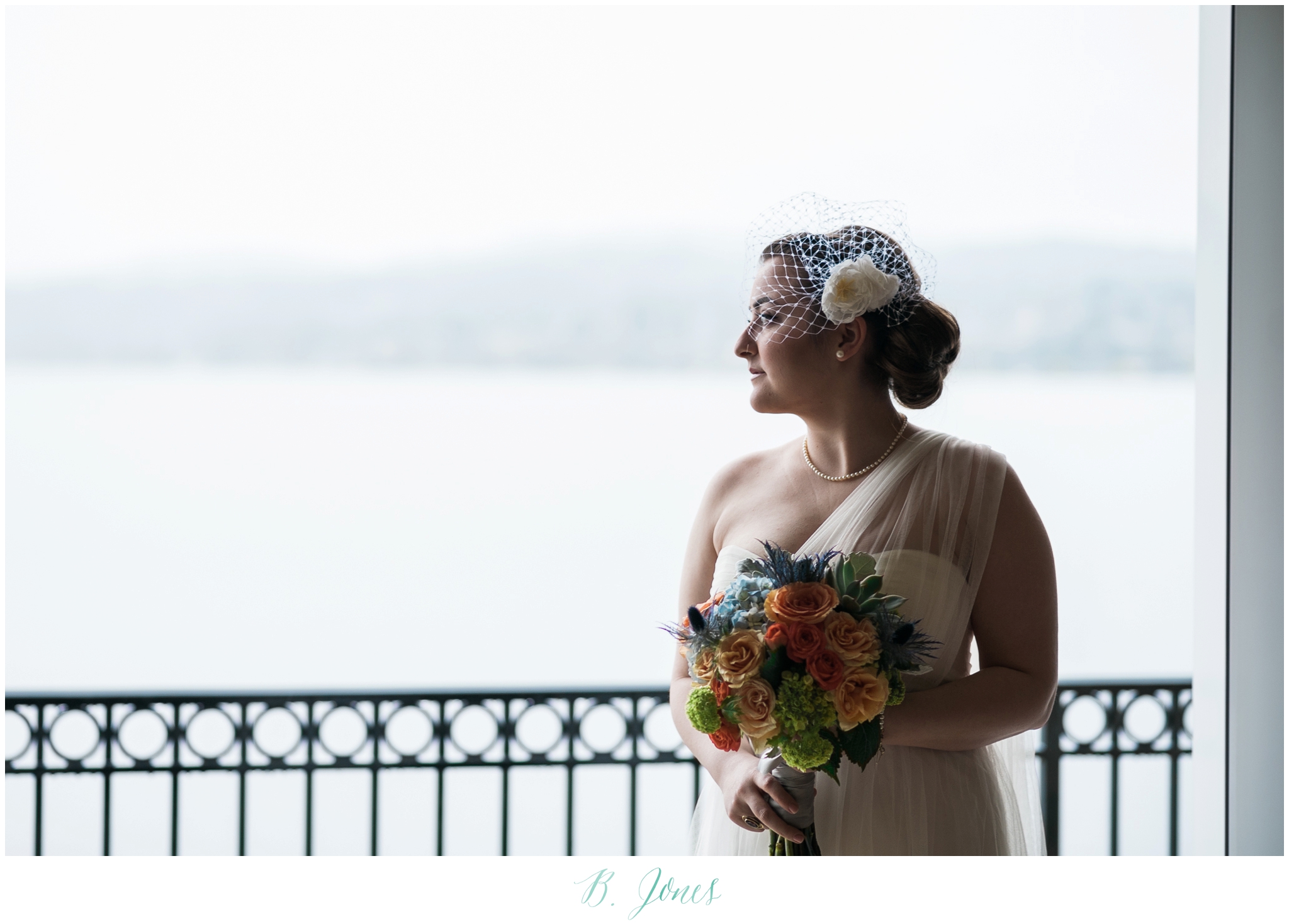 Seattle Ferry Wedding. Piccolino Reception. Seattle Wedding Photographer B. Jones Photography. World Spice Market. Pikes Place Market. Vintage Rolls Royce