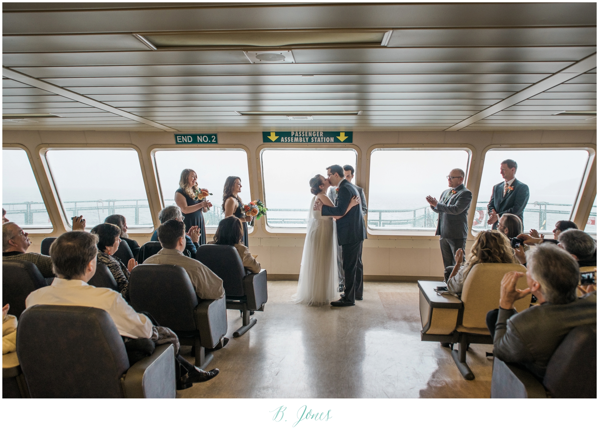 Seattle Ferry Wedding. Piccolino Reception. Seattle Wedding Photographer B. Jones Photography. World Spice Market. Pikes Place Market. Vintage Rolls Royce