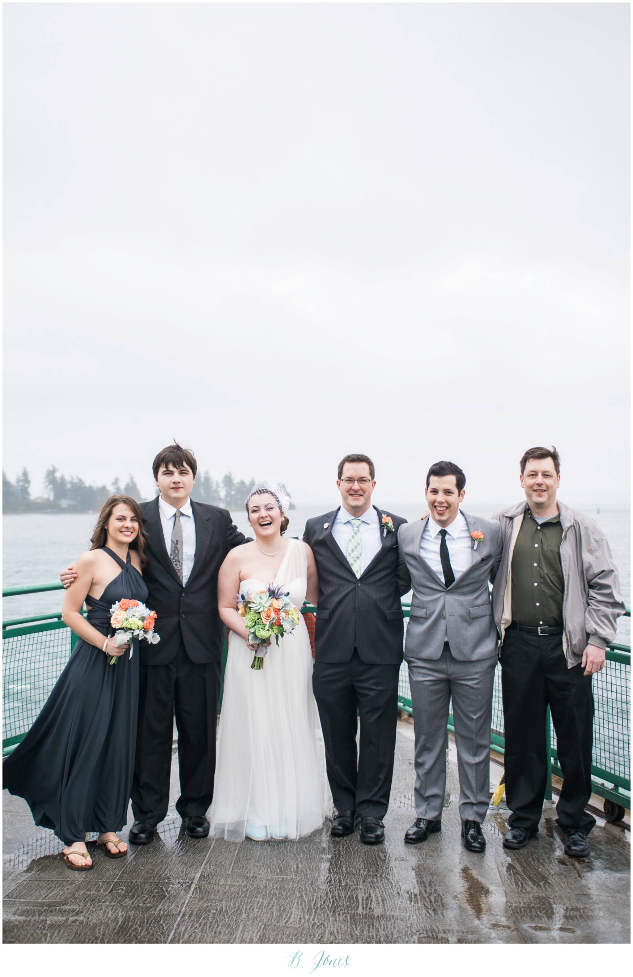 Seattle Ferry Wedding. Piccolino Reception. Seattle Wedding Photographer B. Jones Photography. World Spice Market. Pikes Place Market. Vintage Rolls Royce