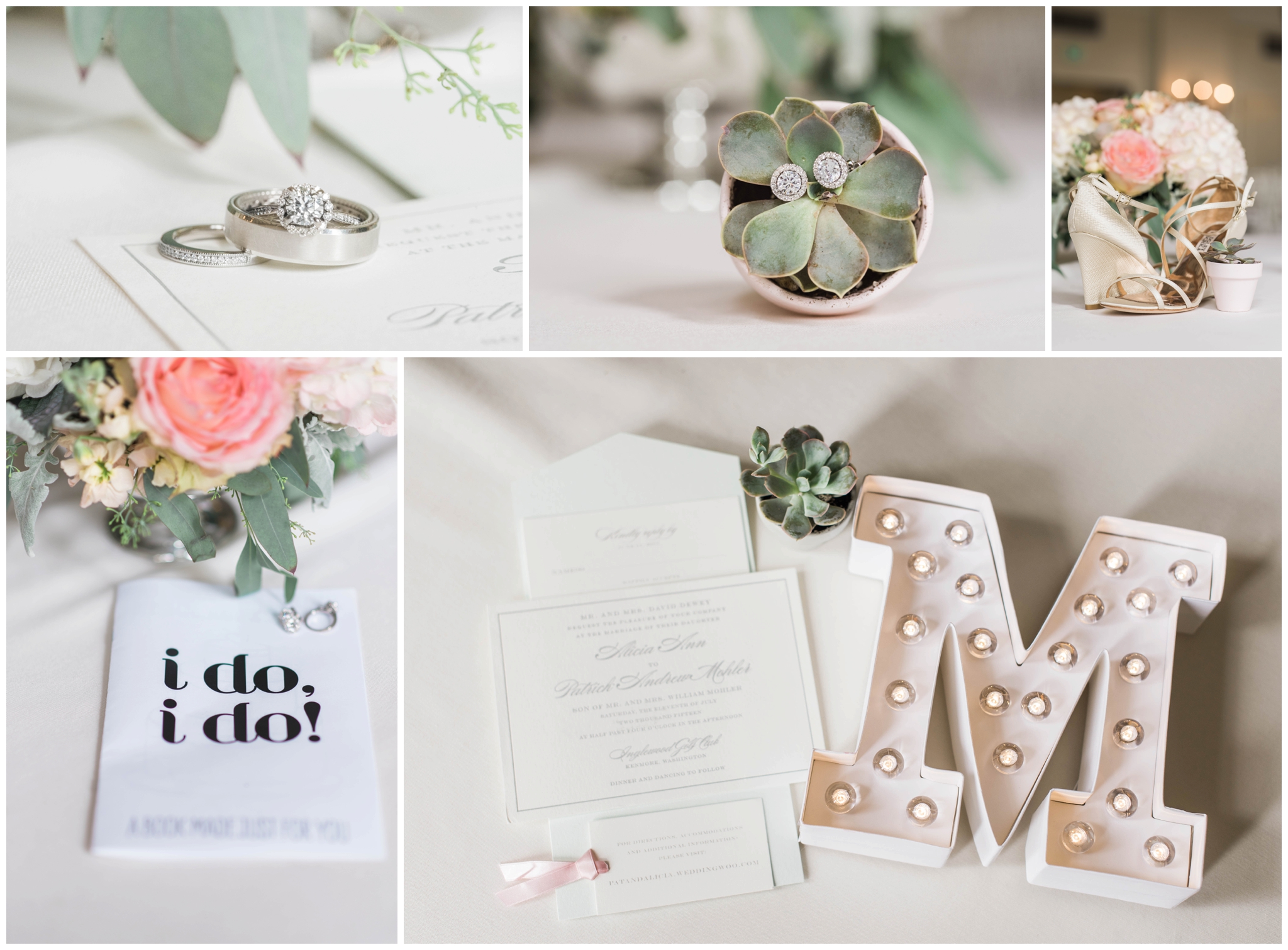 Inglewood Gold Club Wedding. mint. Blush. Seattle Wedding PHotographer. B. Jones Photography. Country Club Wedding