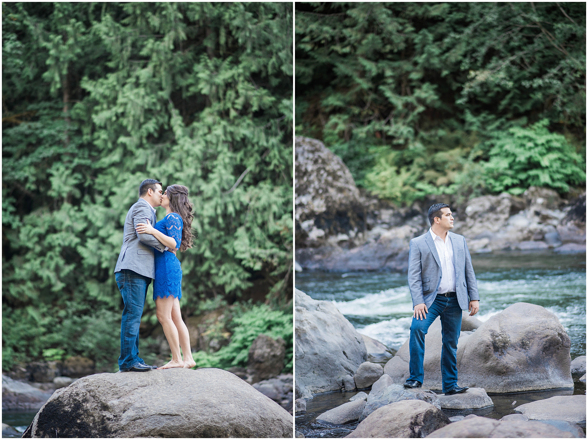 Snoqualmie Falls Engagement Wedding. Salish Lodge Engagement. River. Pacific Northwest. Proposal. Engaged. Halo Ring