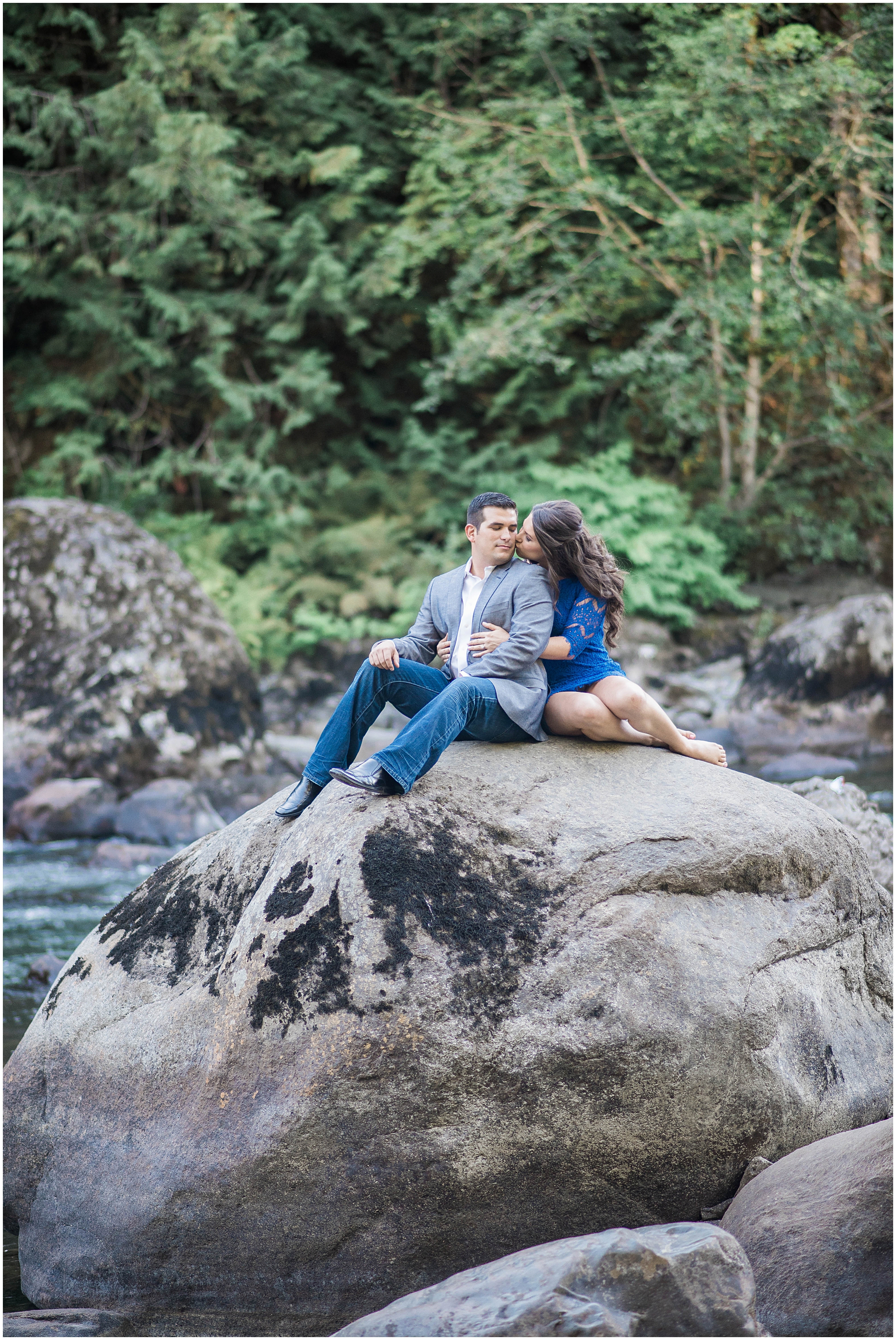 Snoqualmie Falls Engagement Wedding. Salish Lodge Engagement. River. Pacific Northwest. Proposal. Engaged. Halo Ring