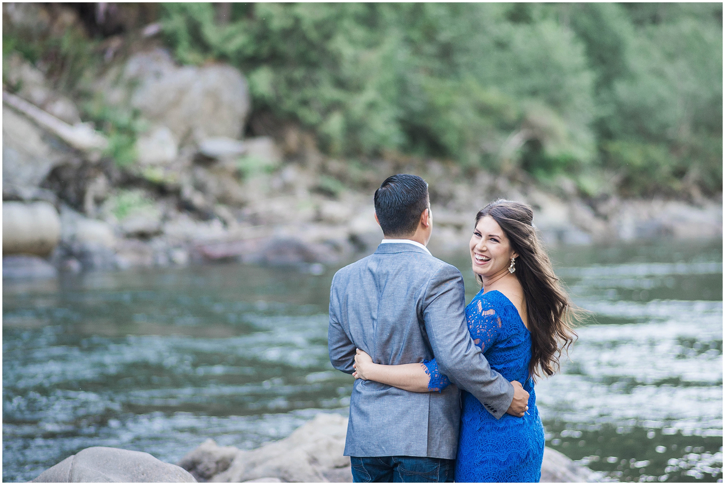 Snoqualmie Falls Engagement Wedding. Salish Lodge Engagement. River. Pacific Northwest. Proposal. Engaged. Halo Ring