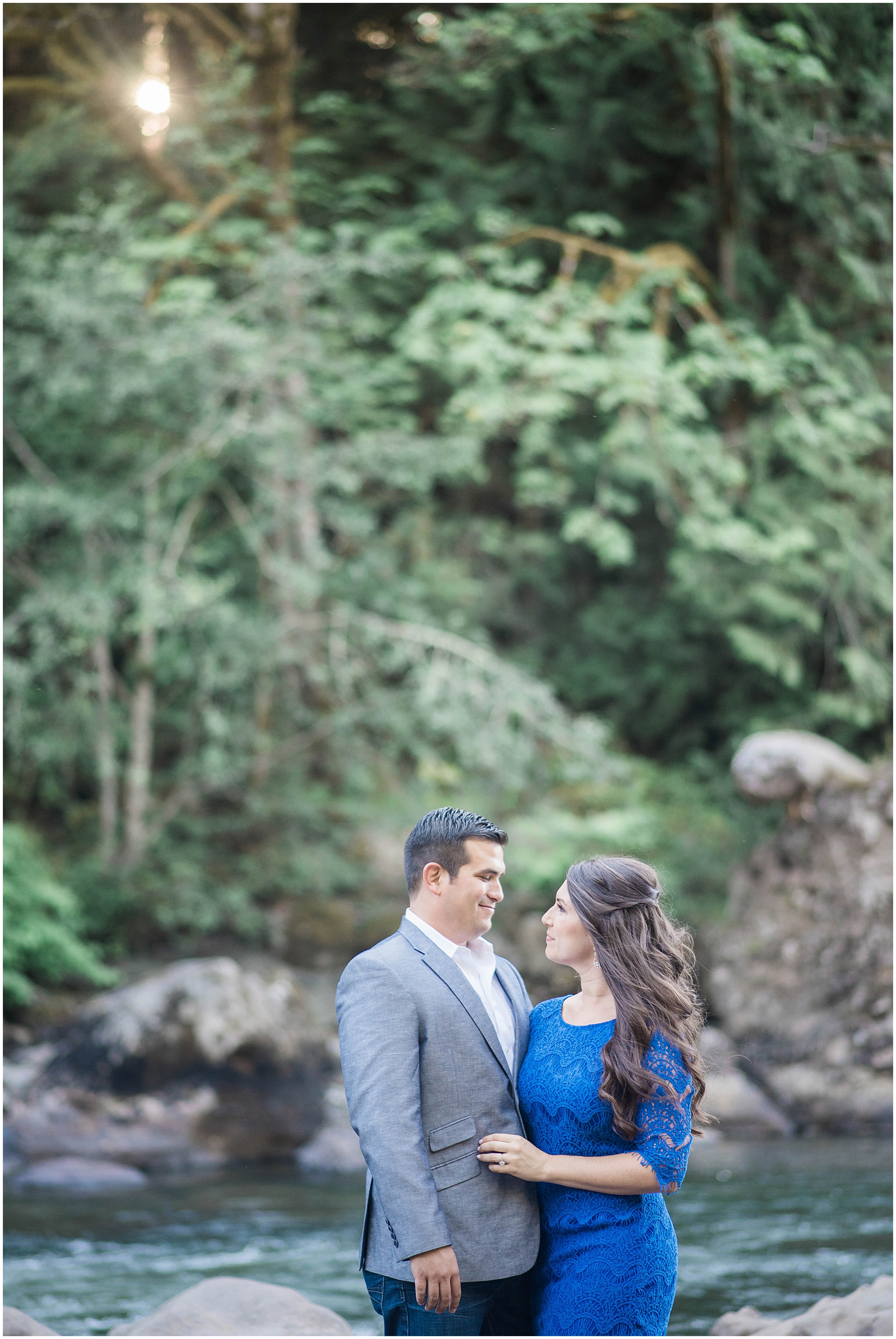 Snoqualmie Falls Engagement Wedding. Salish Lodge Engagement. River. Pacific Northwest. Proposal. Engaged. Halo Ring