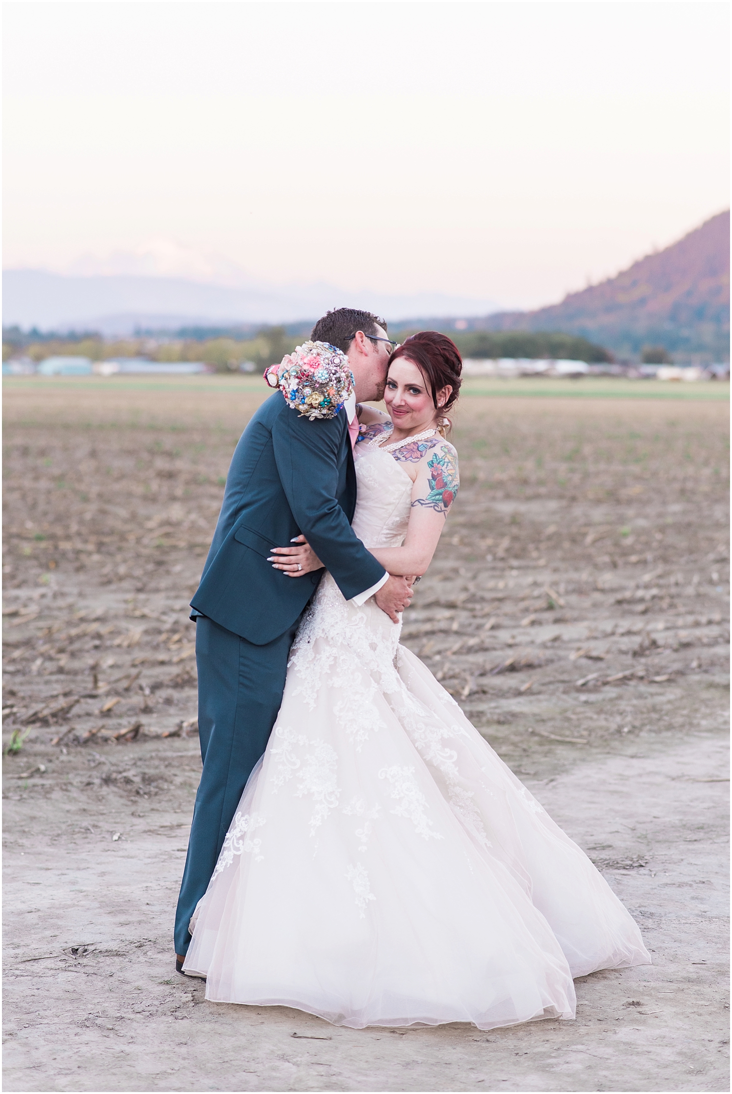 Maplehurst farm wedding. Snohomish WEdding Photographer. Rustic Chic Farmhouse Wedding. Polka dots, burlap, lace, bunny cake topper, high tops, Elizabeth marie makeup, chandelier, DIy, vintage, unique, navy, pink, turquoise.