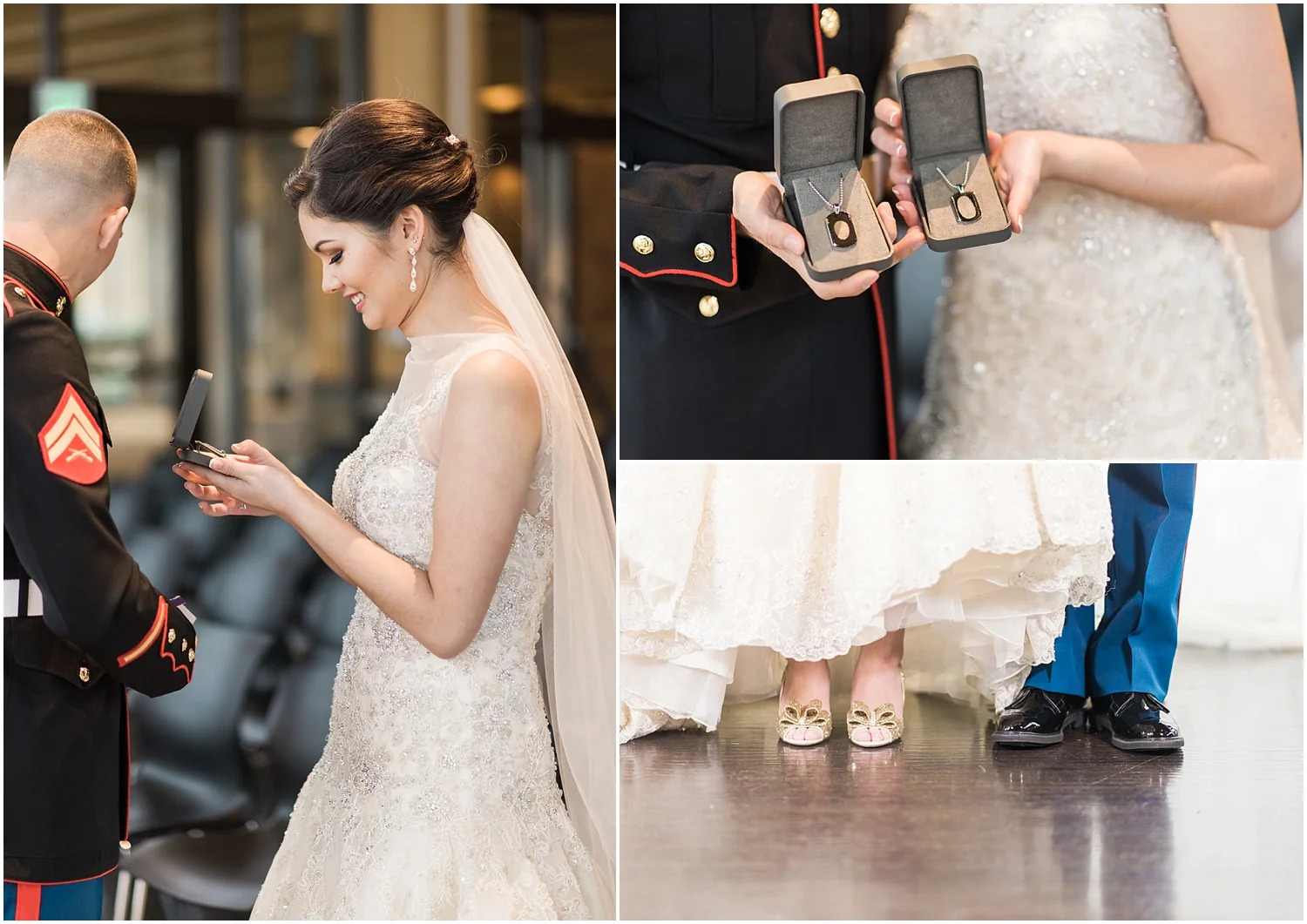Mukilteo Rosehill Community Center Wedding. Winter Glitter Wedding. Blush, Champagne, Gold