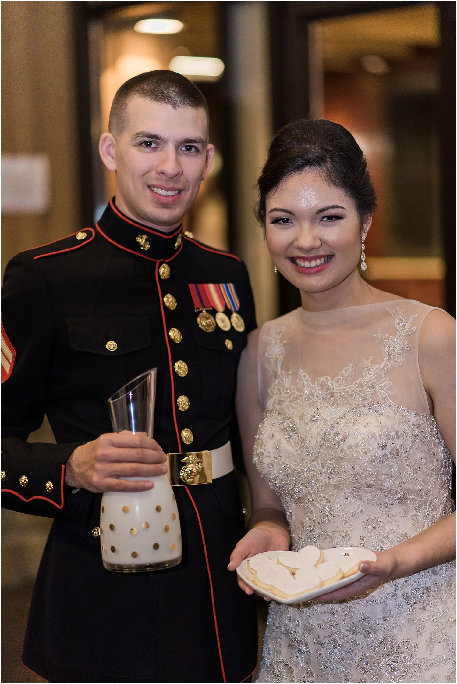 Mukilteo Rosehill Community Center Wedding. Winter Glitter Wedding. Blush, Champagne, Gold