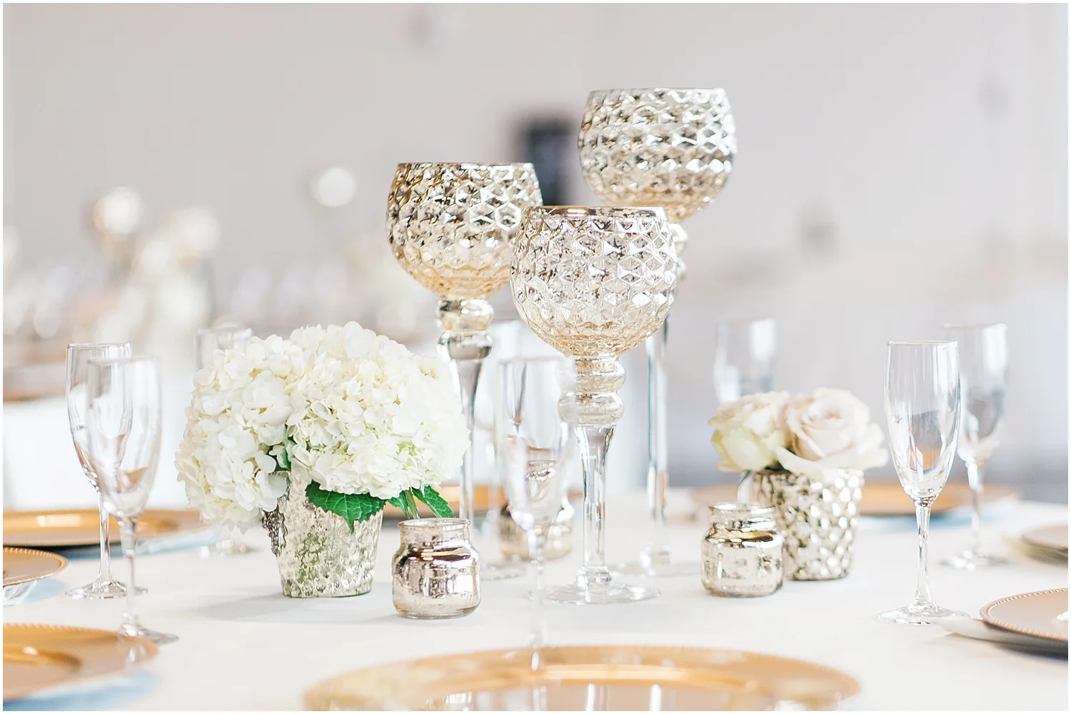 Mukilteo Rosehill Community Center Wedding. Winter Glitter Wedding. Blush, Champagne, Gold