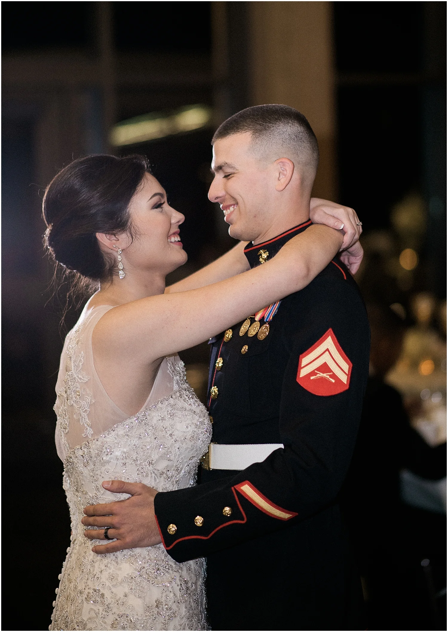 Mukilteo Rosehill Community Center Wedding. Winter Glitter Wedding. Blush, Champagne, Gold
