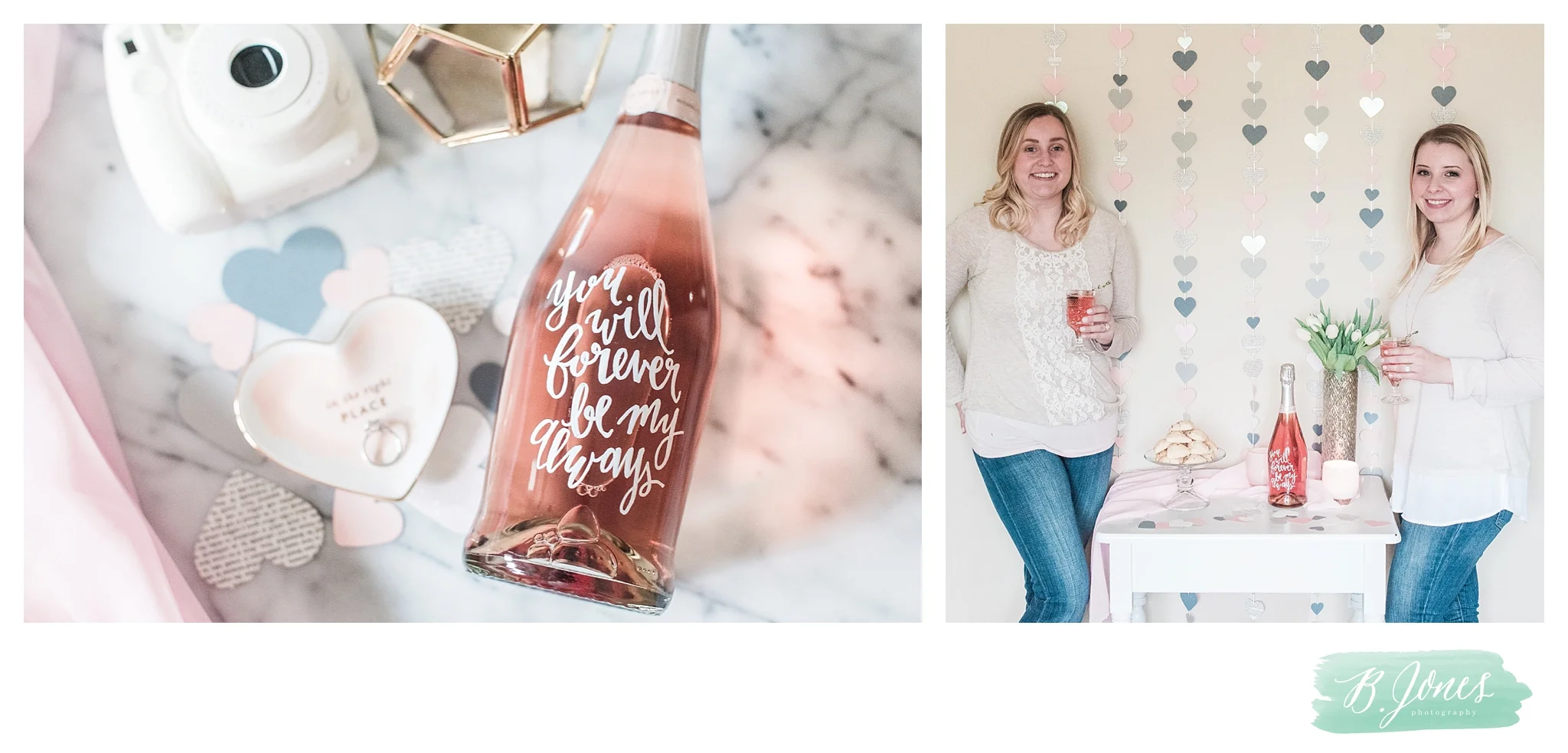 DIY Valentines Day Garland Tutorial & Themed Cocktails