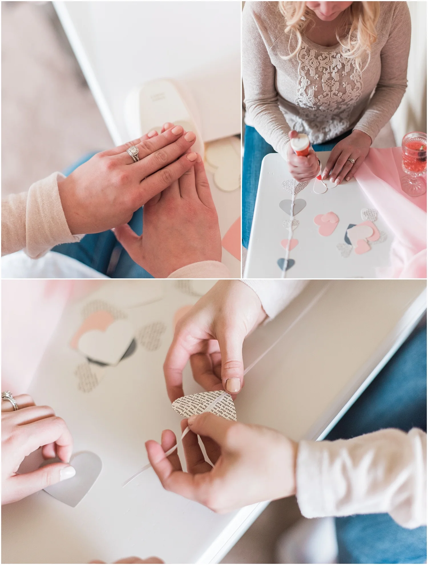 DIY Valentines Day Garland Tutorial & Themed Cocktails