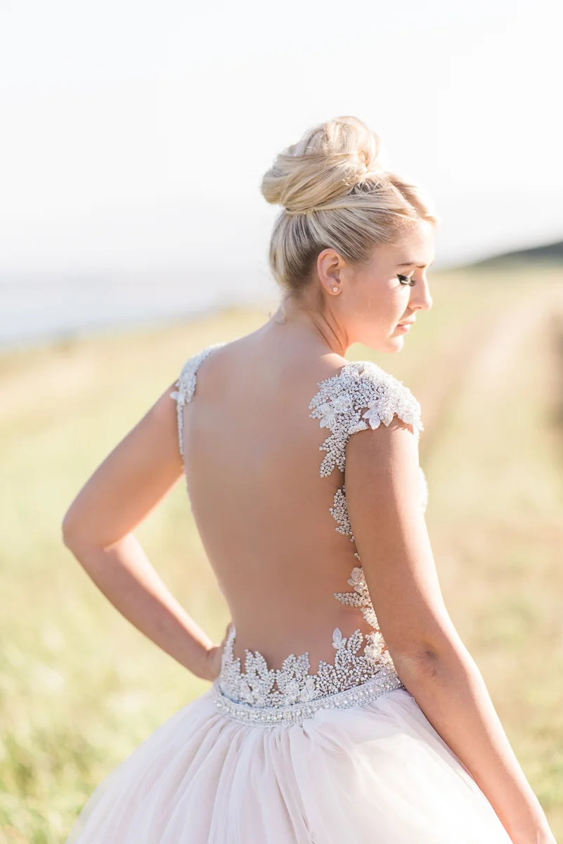 Gown by Ysa Makino from Mea Marie Bridal. Makeup by Elizabeth Marie Makeup.