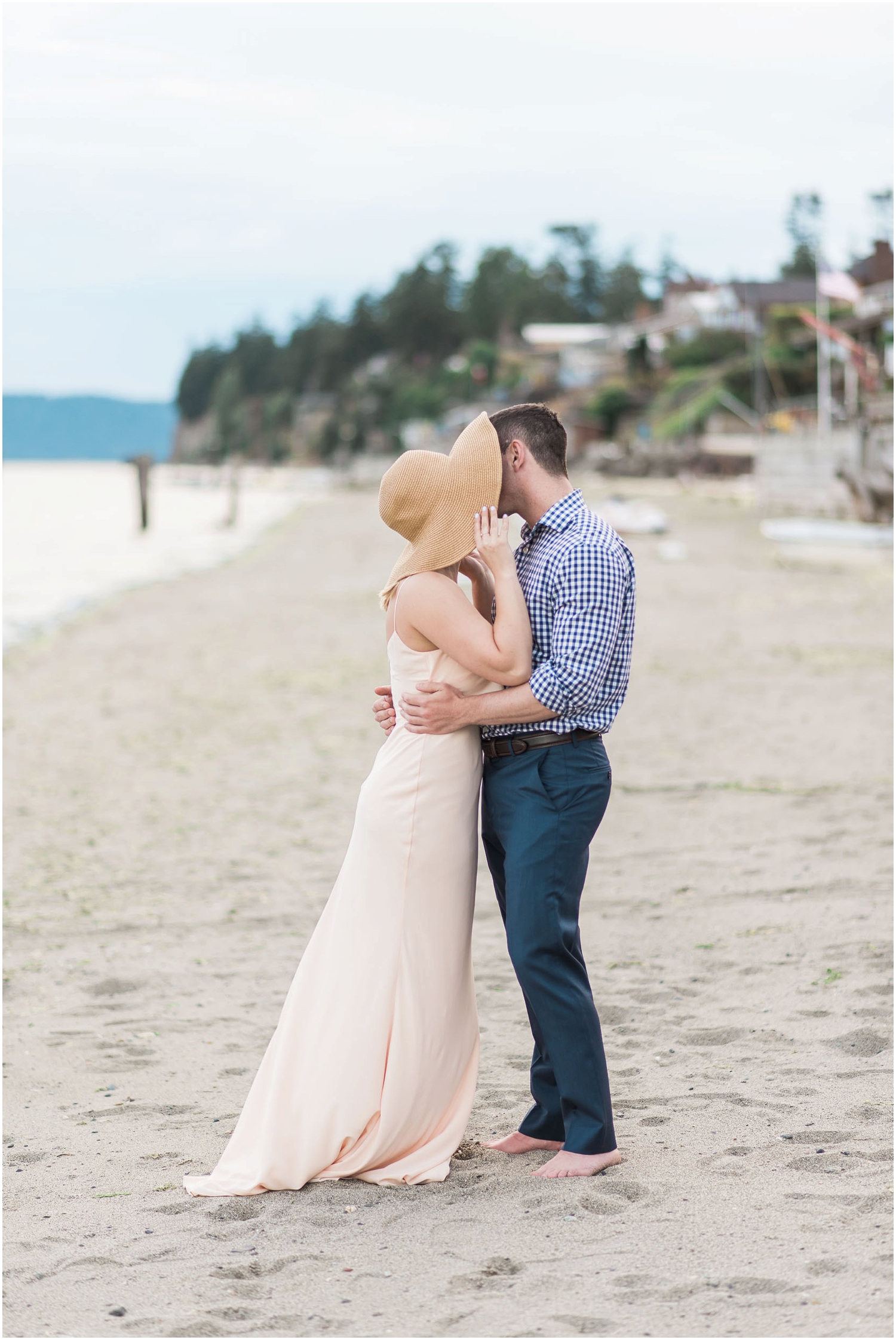 Nautical Beach Engagement. Mission Beach. PNW Beach Wedding 