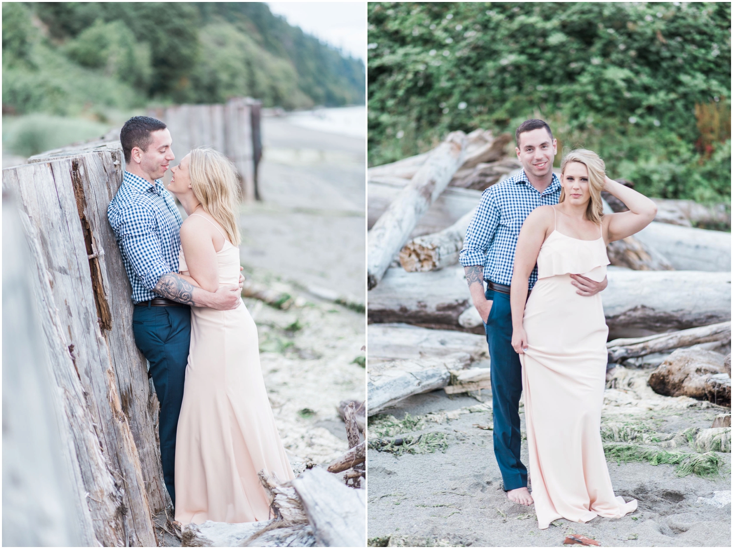 Nautical Beach Engagement. Mission Beach. PNW Beach Wedding 