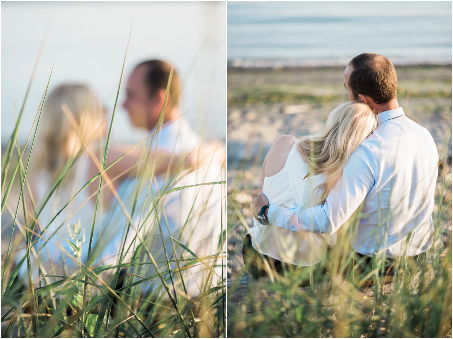 Discovery Park Sunset Beach engagement. Lighthouse. Golden Hour. 