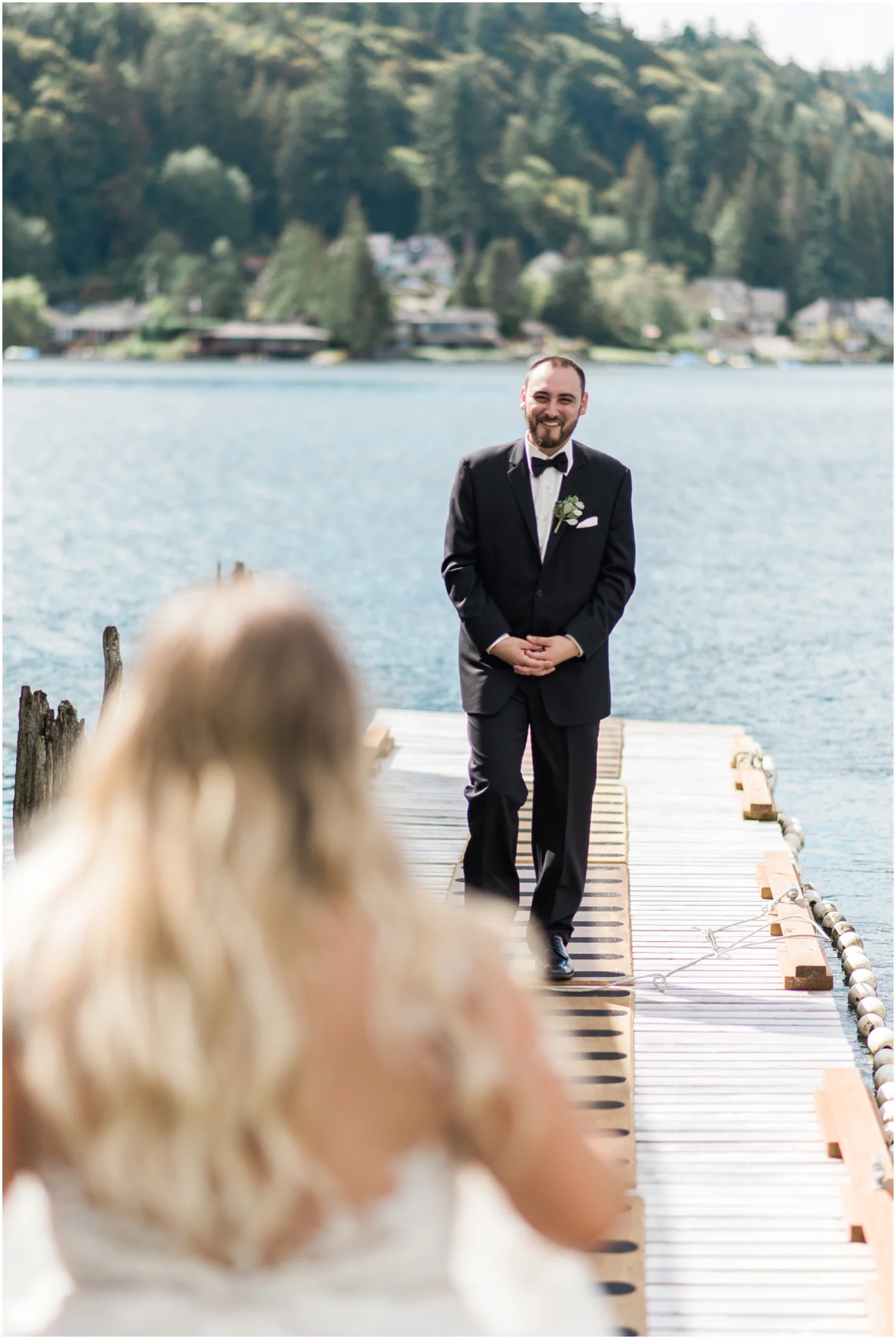 Lake Whatcom Waterfront Tent Wedding. Pablo and Emily. Bellingham Wedding Photographer