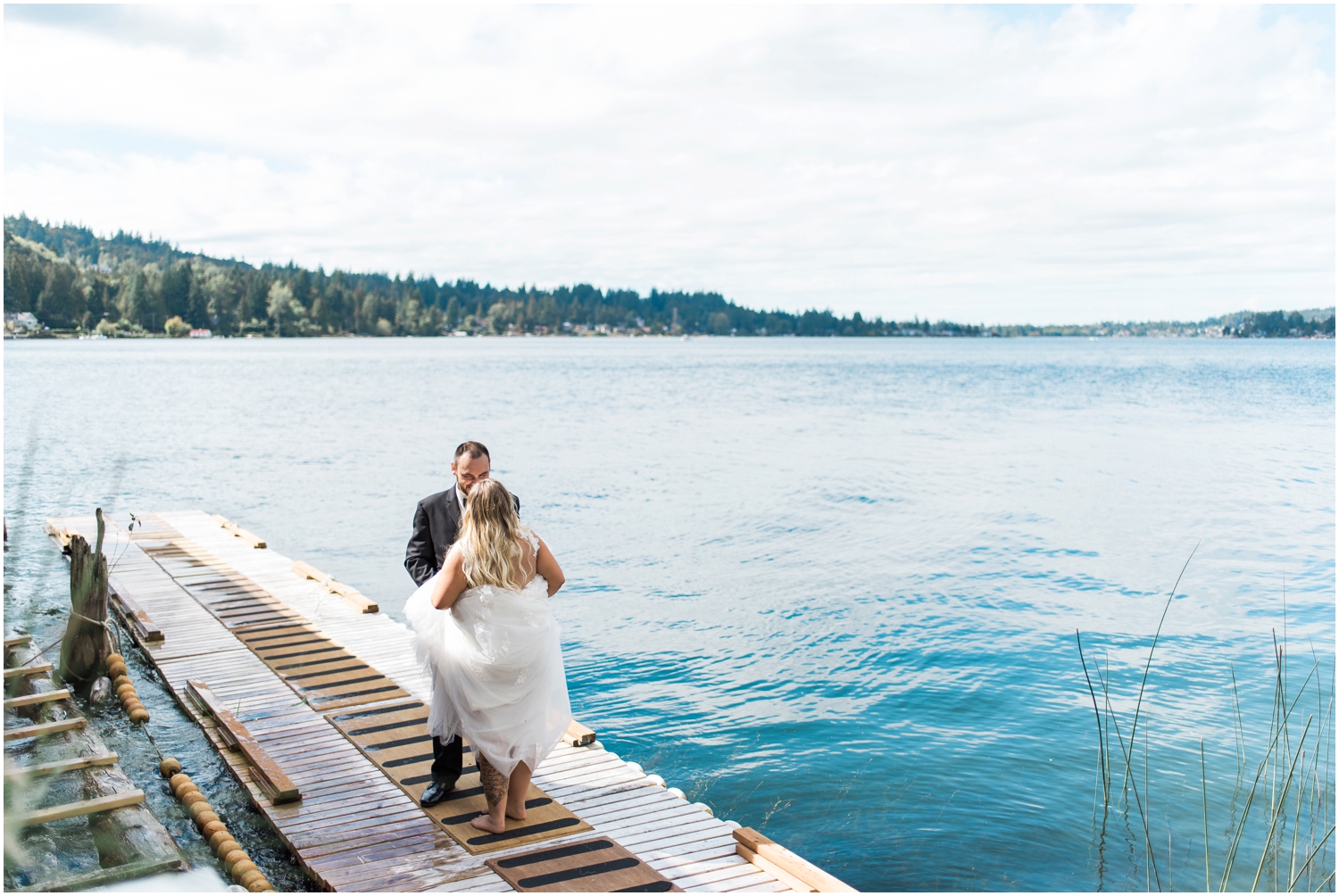 Lake Whatcom Waterfront Tent Wedding. Pablo and Emily. Bellingham Wedding Photographer