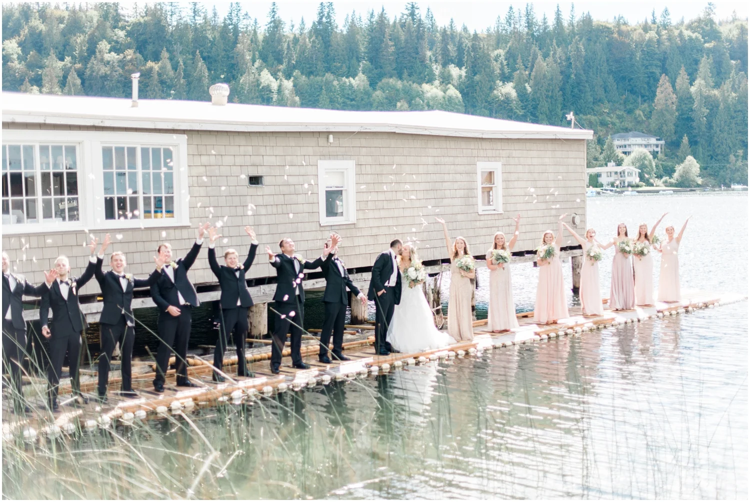 Lake Whatcom Waterfront Tent Wedding. Pablo and Emily. Bellingham Wedding Photographer