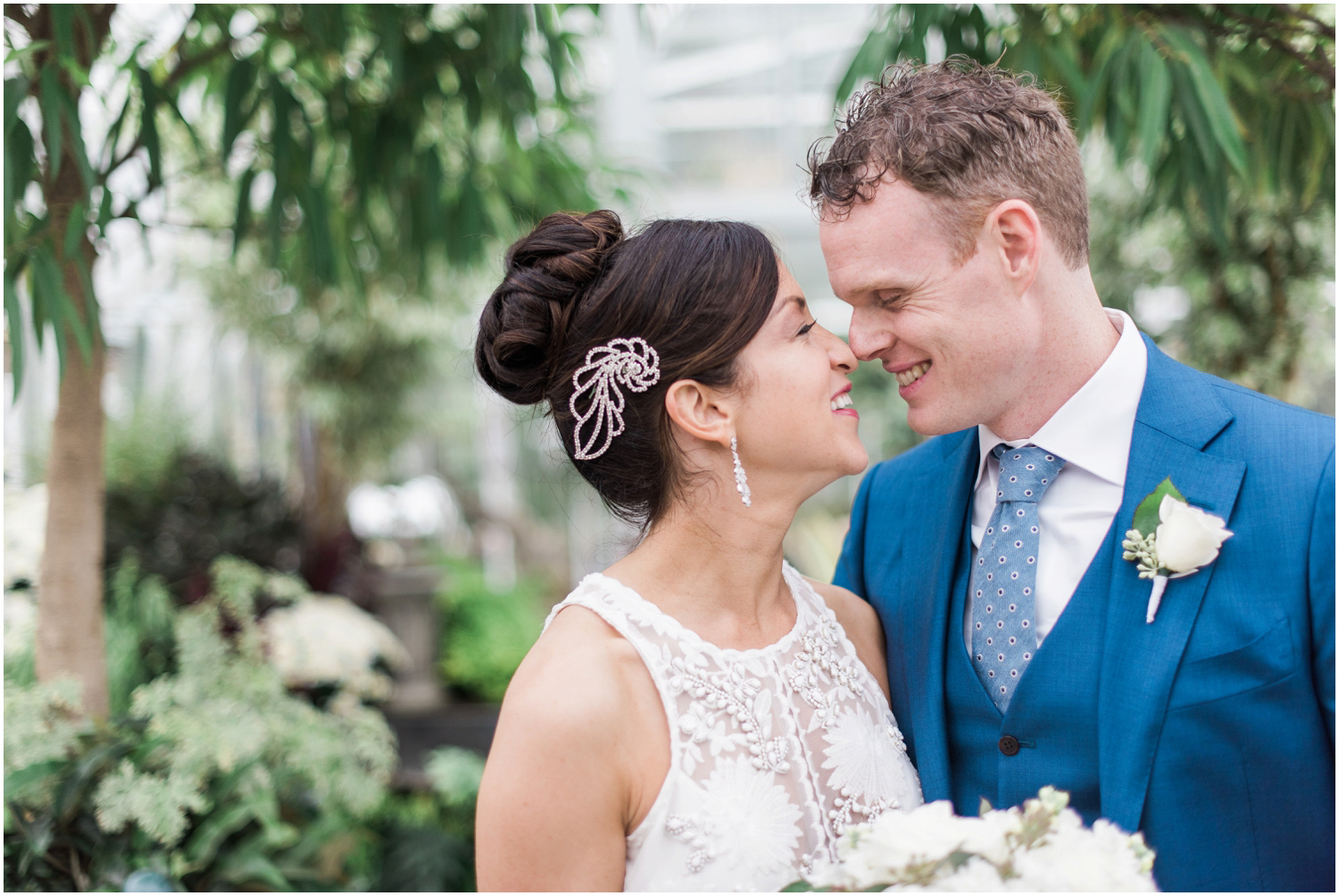 Claire and Andy's Skansonia wedding. Volunteer Park conservatory