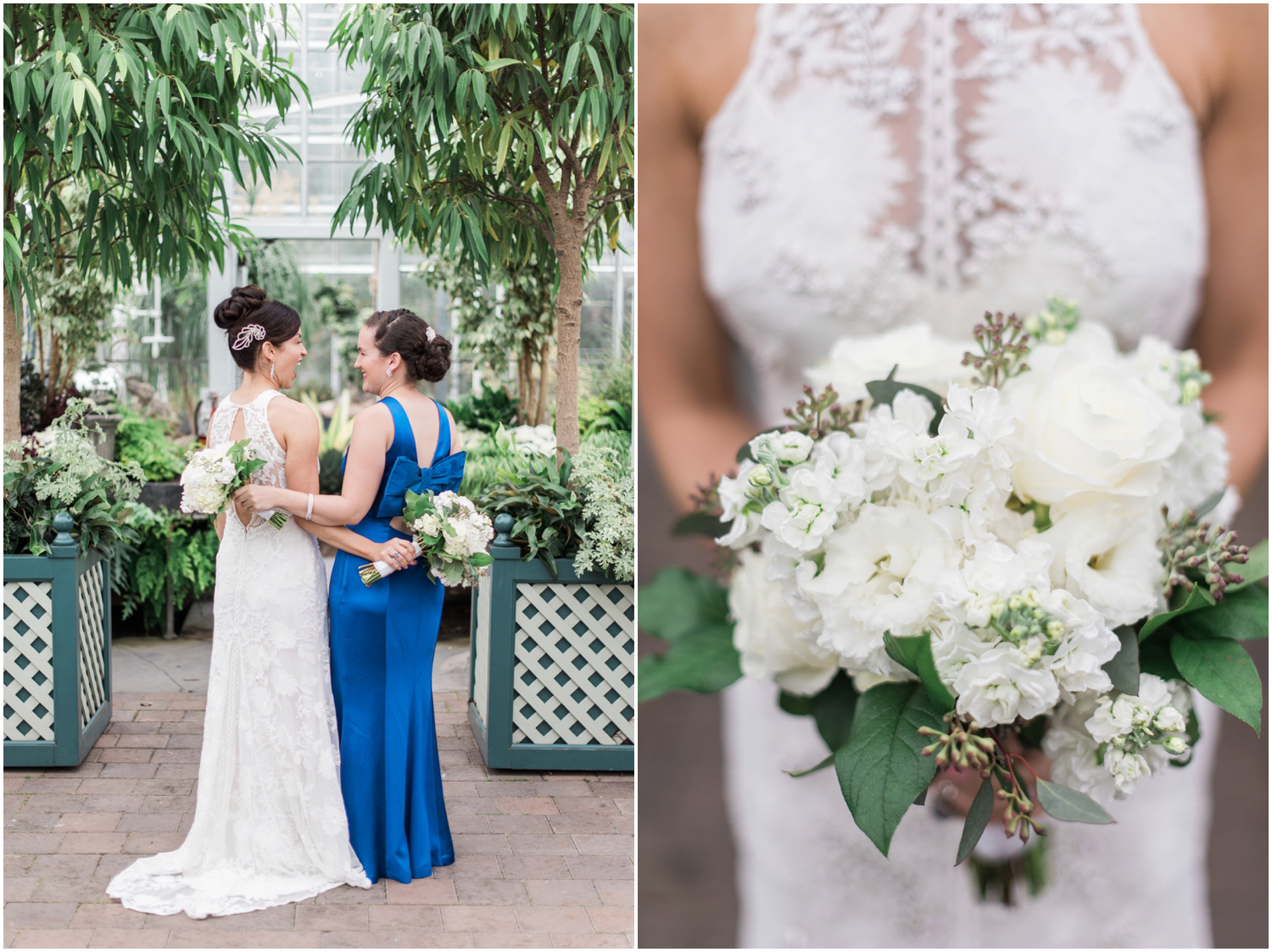 Claire and Andy's Skansonia wedding. Volunteer Park conservatory