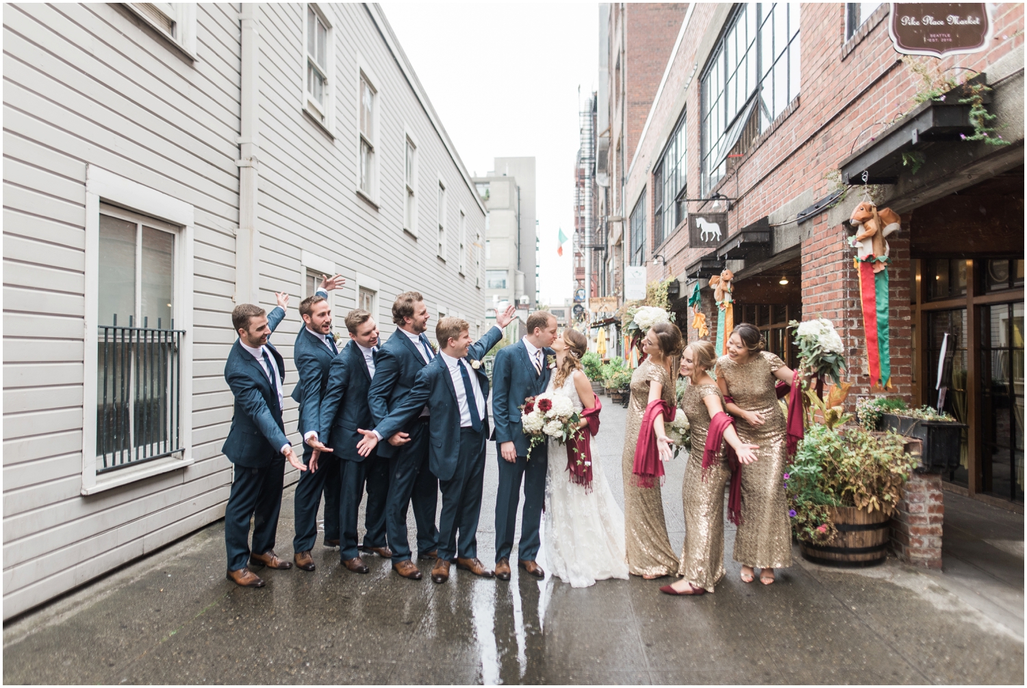 Bri & Brian's Pike Place Market & Golden Garden Bath House Wedding