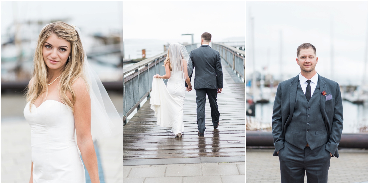 Chris & Laurens Nautical Port Townsend Wedding. Fall.  Old vintage Wooden Boats. Driftwood. Sand. Pre-Ceremony cocktails. Chalkboard Signs. 