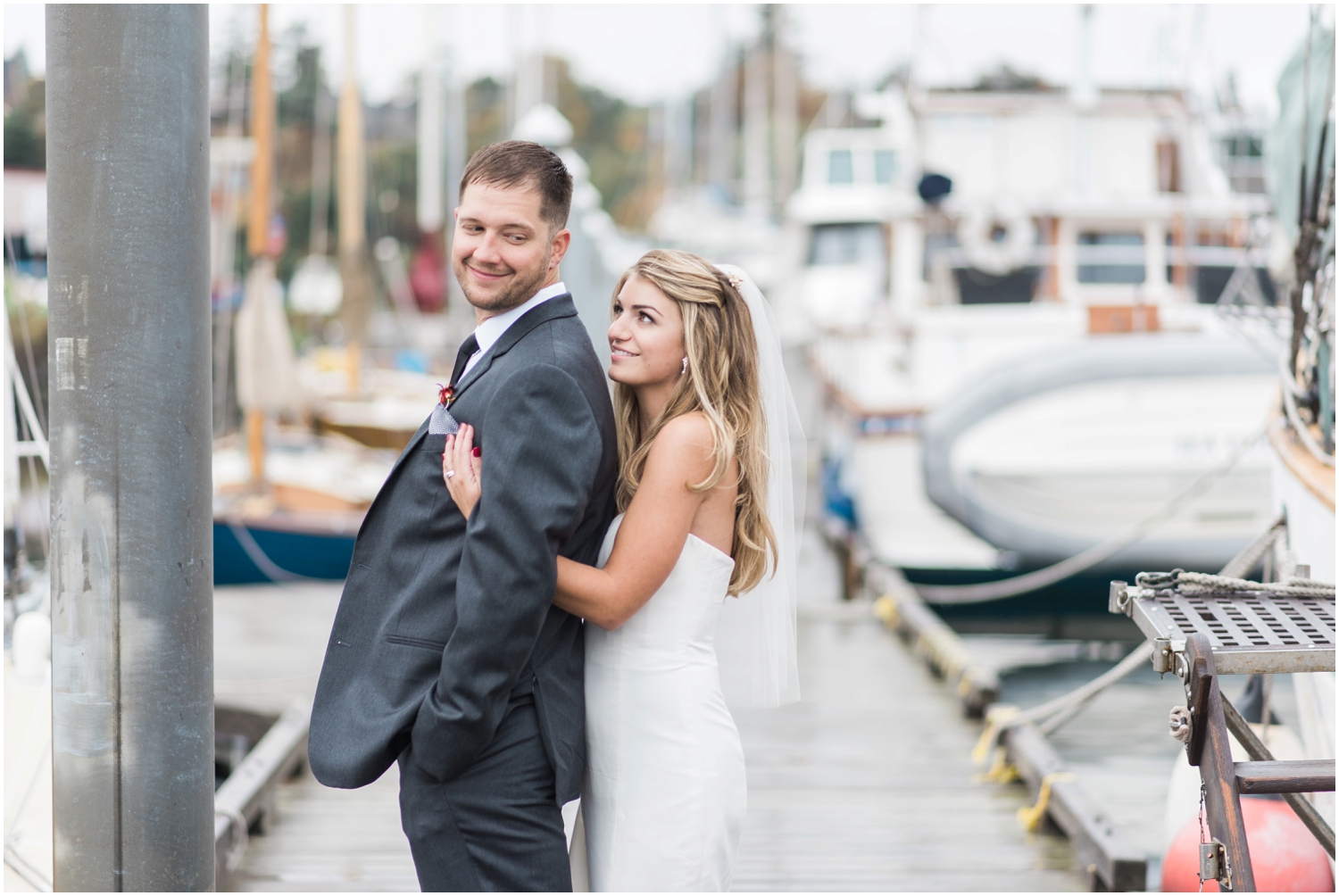 Chris & Laurens Nautical Port Townsend Wedding. Fall.  Old vintage Wooden Boats. Driftwood. Sand. Pre-Ceremony cocktails. Chalkboard Signs. 