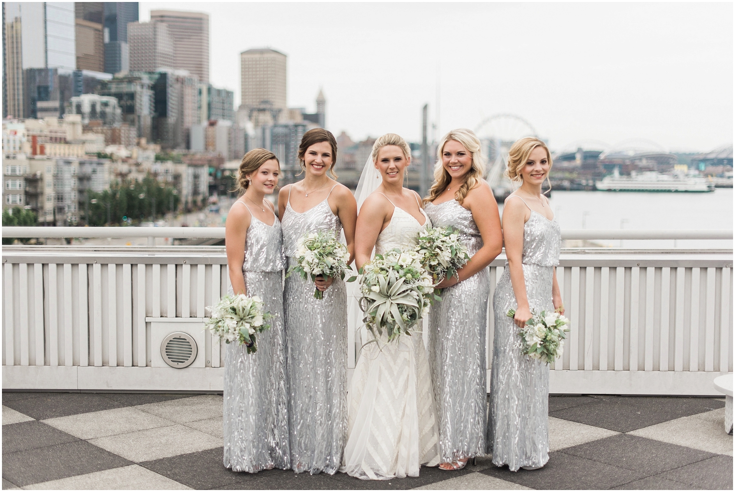  World Trade Center, Nautical wedding, kendra scott, jimmy choo, nordstrom, seattle waterfront, PNW Wedding, Honeycrumb bakery, mermaid wedding, sequins, elegant 