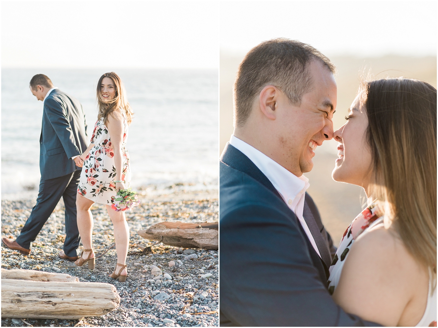  Whidbey Island, PNW Engagment Photographer, Lavendar Farm, Rose Gold, Romantic Photography, Ebeys Landing, Sunset 